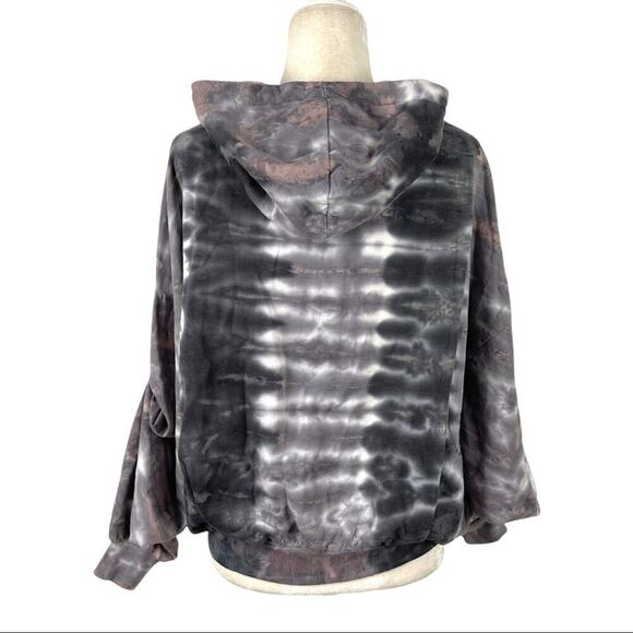 Young Fabulous & Broke Tie Dye Raissa Hoodie Sweater Grayish Mocha Size  S/M - Picture 4 of 13
